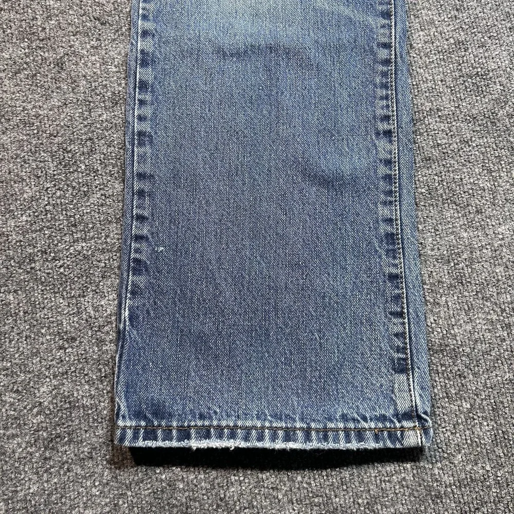 Aeropostale Benton Bootcut Jeans Mens 32x32 Blue Distressed Wide Leg Cotton - Picture 12 of 14